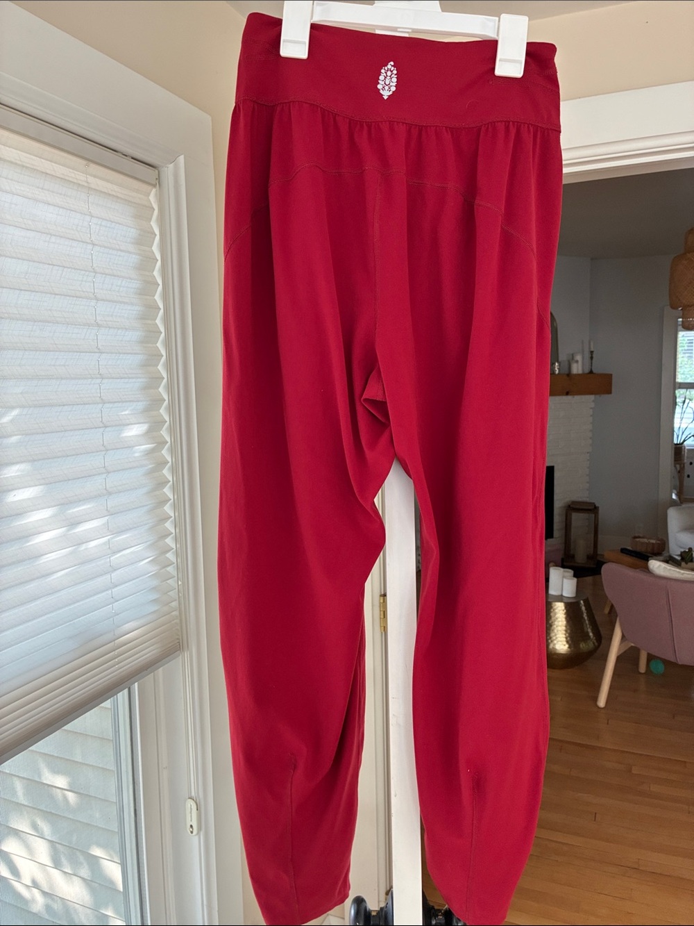 Free People Red Active Leggings with Logo